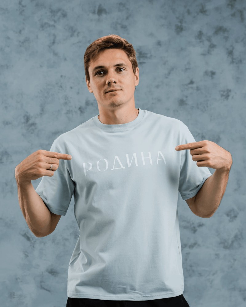 Футболка мятная «Родина»